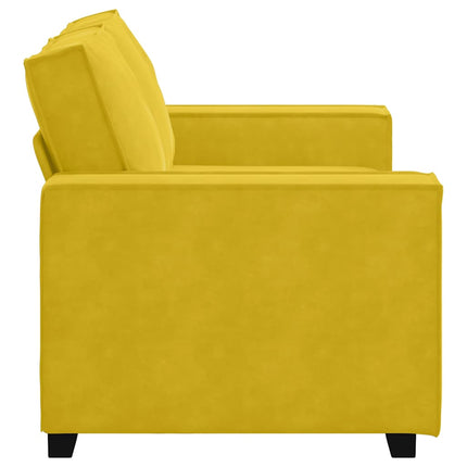 2-sitssoffa gul 160x78x84 cm sammet