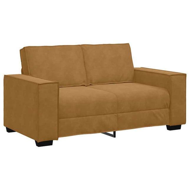 2-sitssoffa brun 160x78x84 cm sammet