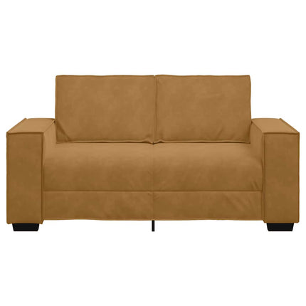 2-sitssoffa brun 160x78x84 cm sammet