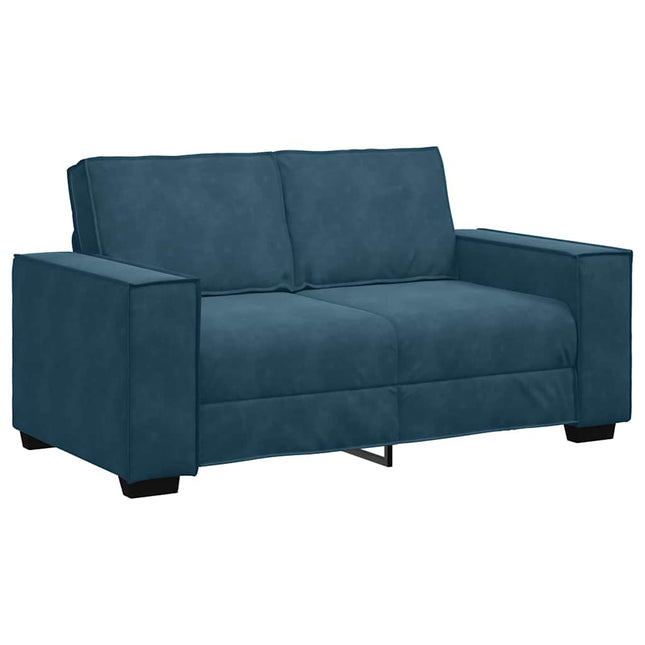 2-sitssoffa blå 160x78x84 cm sammet
