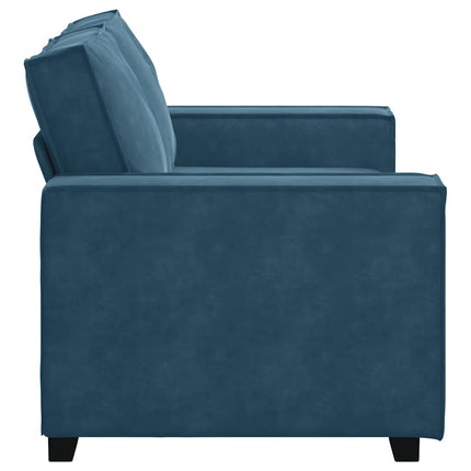 2-sitssoffa blå 160x78x84 cm sammet