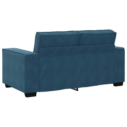 2-sitssoffa blå 160x78x84 cm sammet