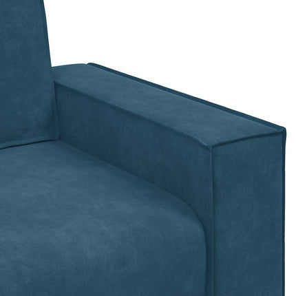 2-sitssoffa blå 160x78x84 cm sammet