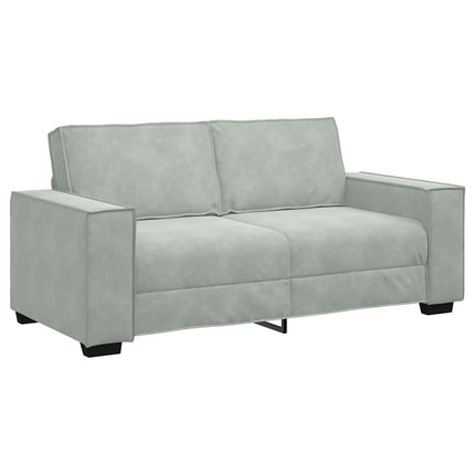 2-sitssoffa ljusgrå 180x78x84 cm sammet