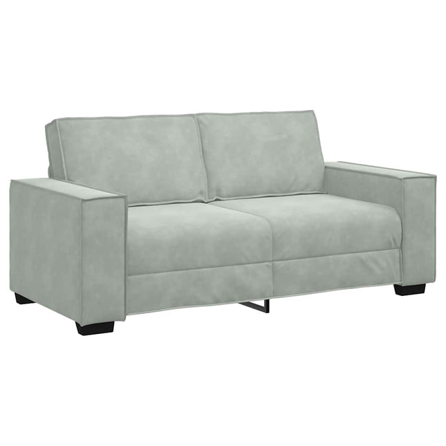 2-sitssoffa ljusgrå 180x78x84 cm sammet