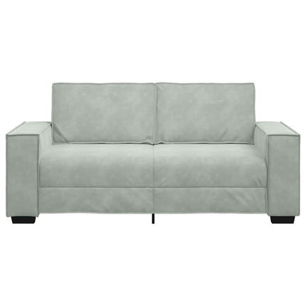 2-sitssoffa ljusgrå 180x78x84 cm sammet
