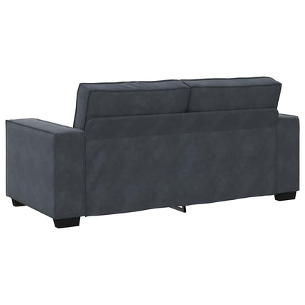 Soffa 2-sits mörkgrå 180x78x84 cm sammet