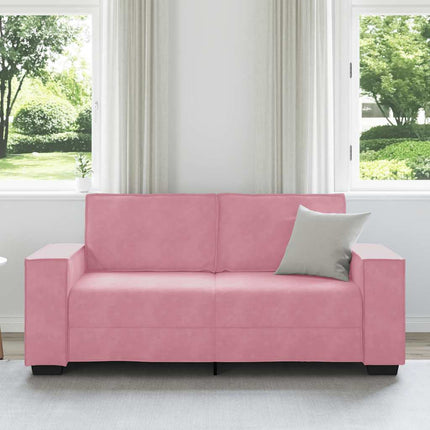 Soffa 2-sits rosa 180x78x84 cm sammet