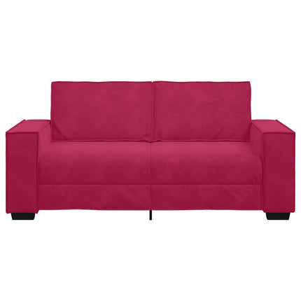 2-sitssoffa vinröd 180x78x84 cm sammet