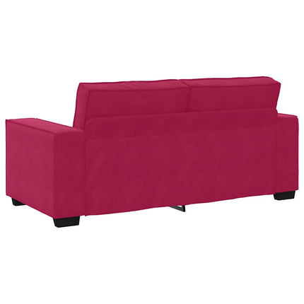 2-sitssoffa vinröd 180x78x84 cm sammet