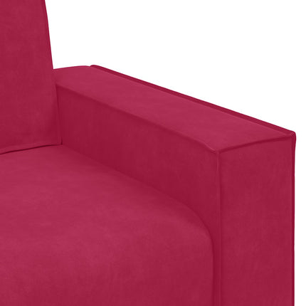2-sitssoffa vinröd 180x78x84 cm sammet