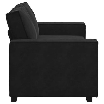 Soffa 2-sits svart 180x78x84 cm sammet