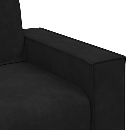 Soffa 2-sits svart 180x78x84 cm sammet