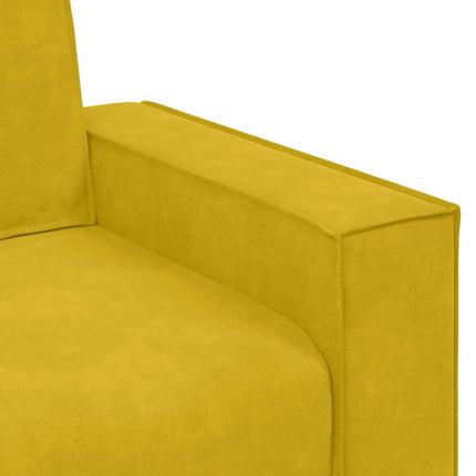 2-sitssoffa gul 180x78x84 cm sammet