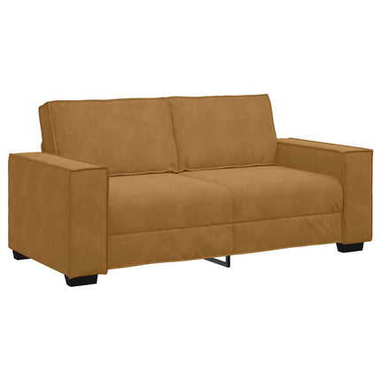 Soffa 2-sits brun 180x78x84 cm sammet