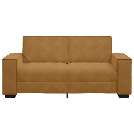 Soffa 2-sits brun 180x78x84 cm sammet