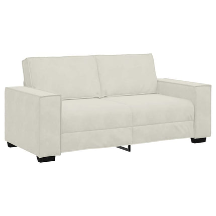 Soffa 2-sits gräddvit 180x78x84 cm sammet