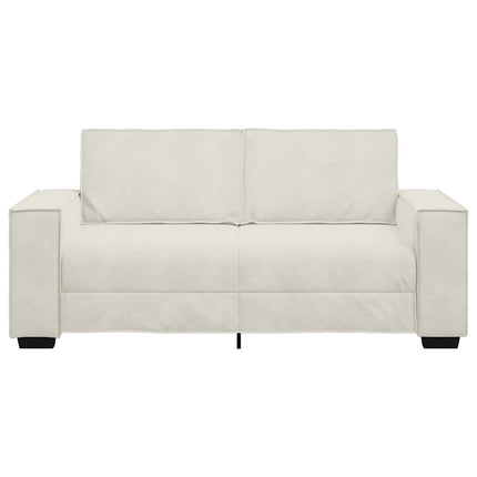 Soffa 2-sits gräddvit 180x78x84 cm sammet