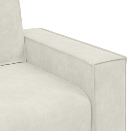 Soffa 2-sits gräddvit 180x78x84 cm sammet