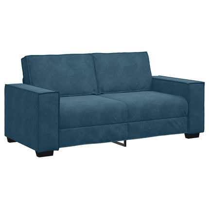 2-sitssoffa blå 180x78x84 cm sammet