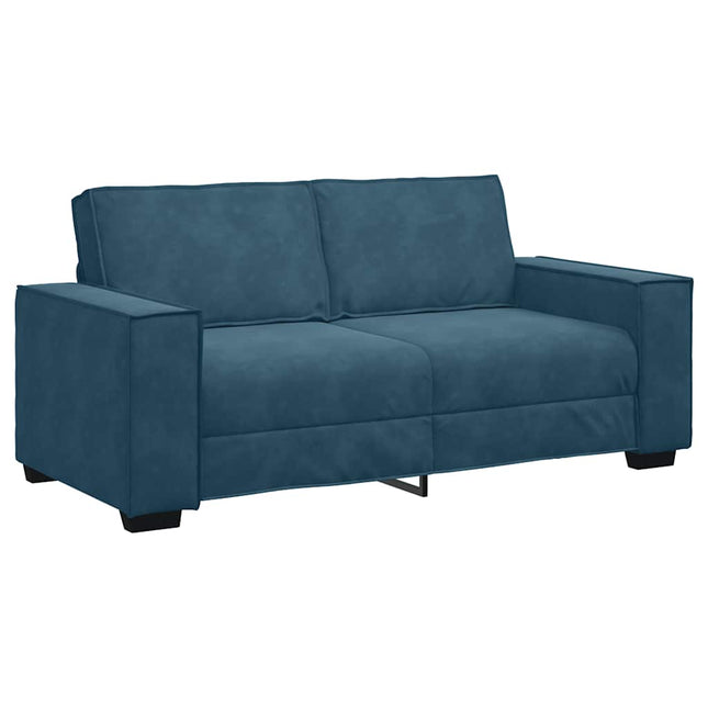 2-sitssoffa blå 180x78x84 cm sammet