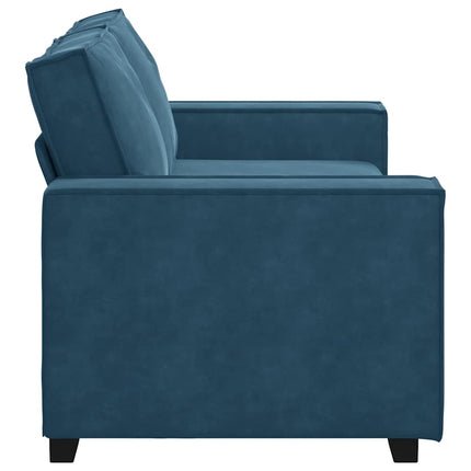 2-sitssoffa blå 180x78x84 cm sammet