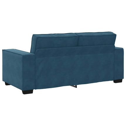 2-sitssoffa blå 180x78x84 cm sammet