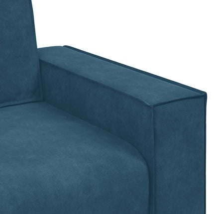 2-sitssoffa blå 180x78x84 cm sammet