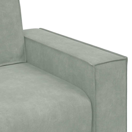 3-sitssoffa ljusgrå 220x78x84 cm sammet