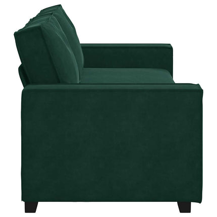 3-sitssoffa mörkgrön 220x78x84 cm sammet
