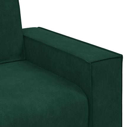 3-sitssoffa mörkgrön 220x78x84 cm sammet