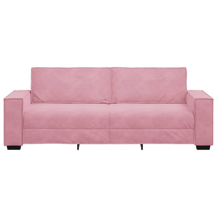 3-sitssoffa rosa 220x78x84 cm sammet