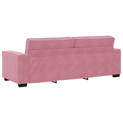 3-sitssoffa rosa 220x78x84 cm sammet