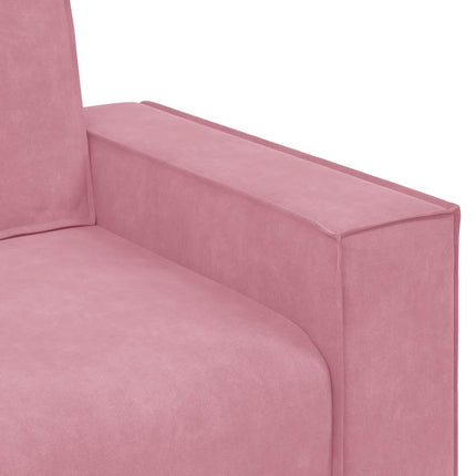 3-sitssoffa rosa 220x78x84 cm sammet