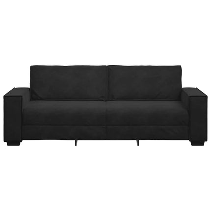 3-sitssoffa svart 220x78x84 cm sammet