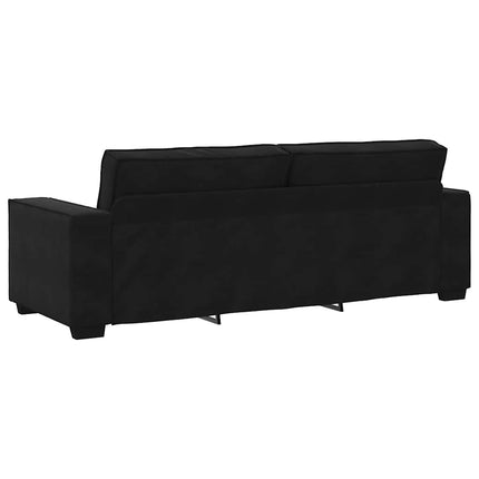 3-sitssoffa svart 220x78x84 cm sammet