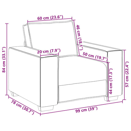 Soffstol Kräm 100 cm Konstläder