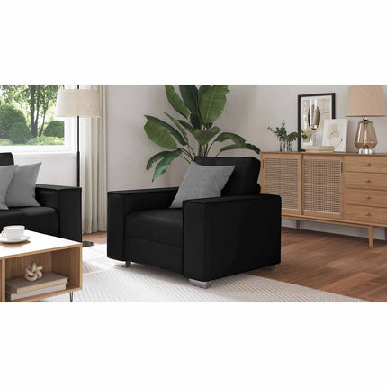 Soffstol Svart 100 cm Konstläder
