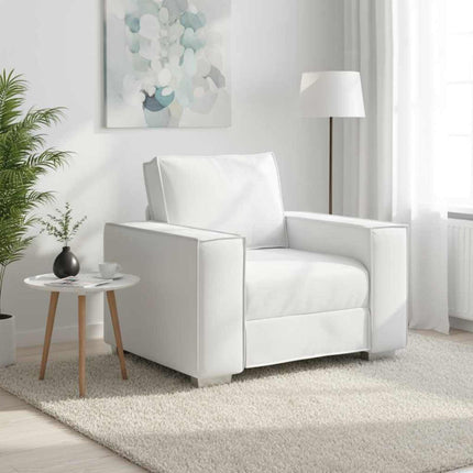 Soffstol Vit 100 cm Konstläder