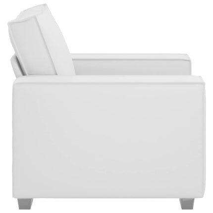 Soffstol Vit 100 cm Konstläder