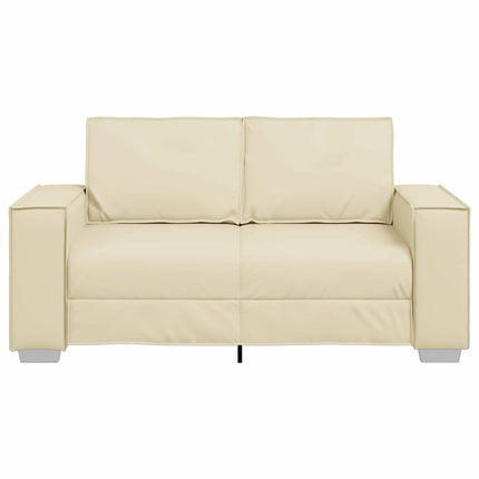 Tvåsitssoffa Kräm 160 cm Konstläder