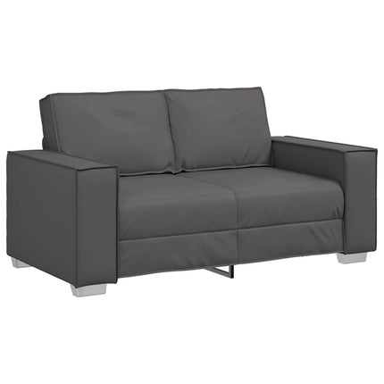 Tvåsitssoffa Grå 160 cm Konstläder