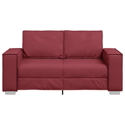 Tvåsitssoffa Vinröd 160 cm Konstläder