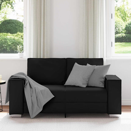 Tvåsitssoffa Svart 160 cm Konstläder