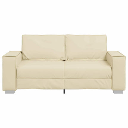 Tvåsitssoffa Kräm 180 cm Konstläder