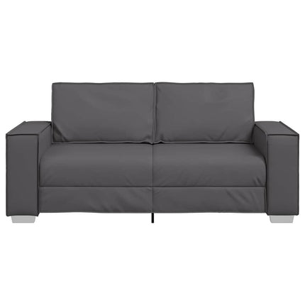 Tvåsitssoffa Grå 180 cm Konstläder