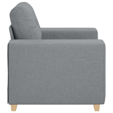 Fåtölj ljusgrå 100x78x80 cm tyg