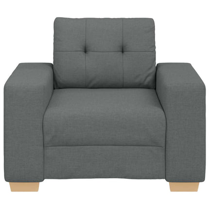 Fåtölj mörkgrå 100x78x80 cm tyg