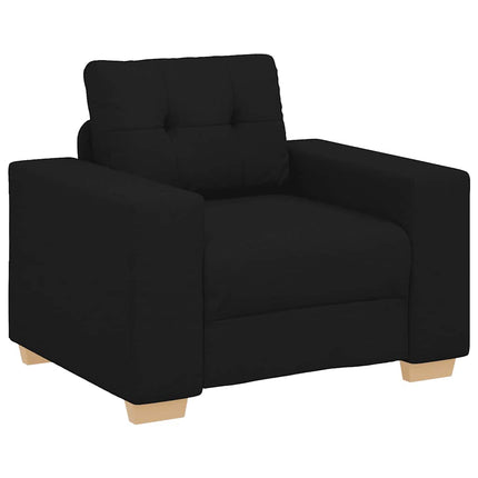 Fåtölj svart 100x78x80 cm tyg