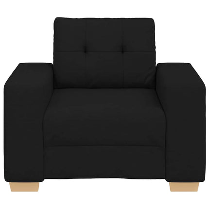 Fåtölj svart 100x78x80 cm tyg